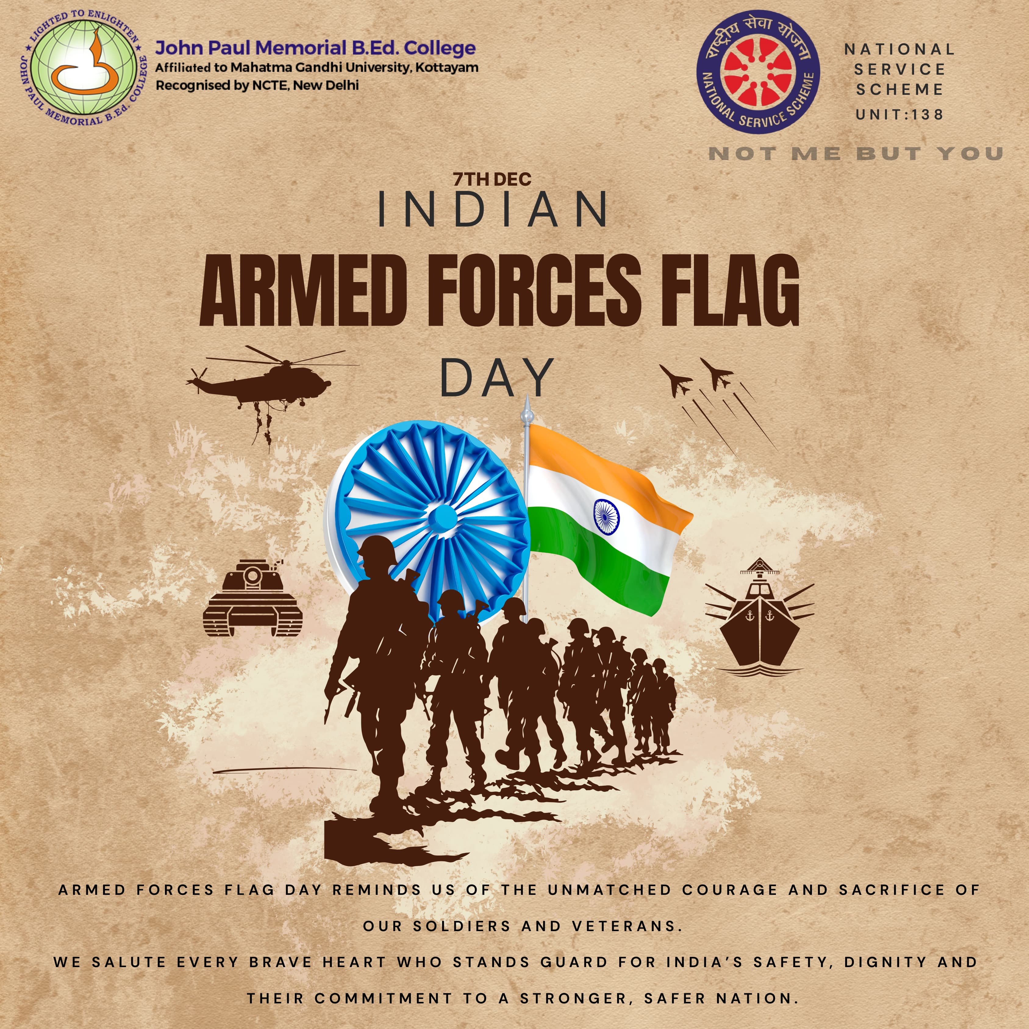 Indian Armed forces flag Day 